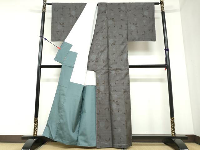 平和屋着物●本場大島紬　9マルキ　花唐草文　ますいわ屋扱い　正絹　逸品　未使用　DABC2344ud