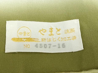 平和屋着物●上質な小紋　更紗花唐草地紋　暈し染め　やまと金ラベル　正絹　逸品　未使用　DABC2346ud