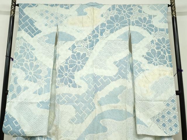 平和屋着物●豪華振袖　絞り　吉祥草花文　金彩　正絹　逸品　DABC2348ud