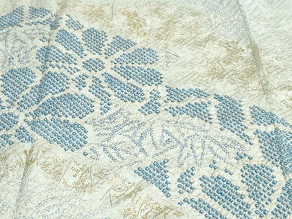 平和屋着物●豪華振袖　絞り　吉祥草花文　金彩　正絹　逸品　DABC2348ud