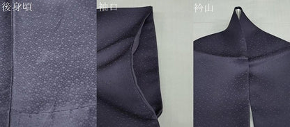 平和屋着物●上質な色無地　霞地紋　深紫色　正絹　逸品　DABC2355ud