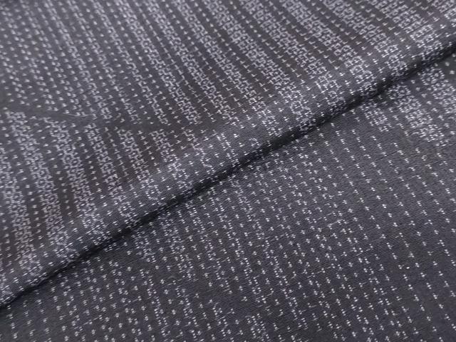 平和屋着物●結城紬　100亀甲　斜縞　正絹　逸品　DABC2356ud