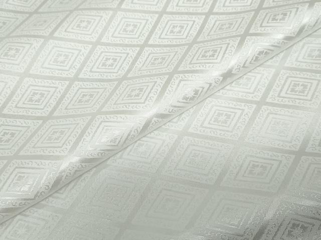平和屋着物●男性　色紋付　長羽織セット　菱地紋　白色　キングサイズ　洗える着物　DABC2368ud