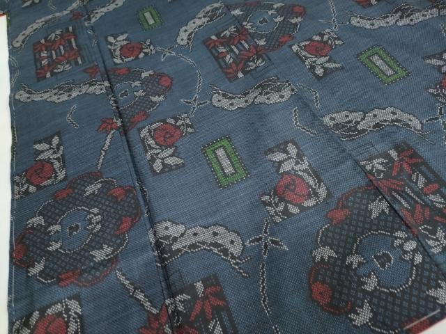 平和屋着物●本場大島紬　7マルキ　草花文　正絹　逸品　未使用　DABC2371ud 平和屋着物□本場大島紬 7マルキ 草花文 正絹 逸品 DABF4858qa - メルカリ