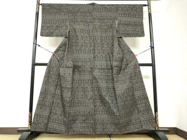 平和屋着物●本場大島紬　7マルキ　抽象文様　正絹　逸品　DABC2377ud