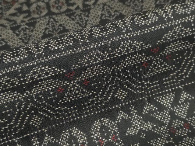 平和屋着物●本場大島紬　7マルキ　抽象文様　正絹　逸品　DABC2377ud
