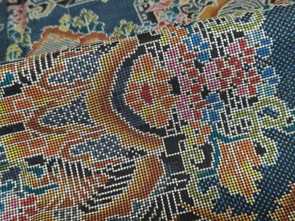 平和屋着物●本場大島紬　7マルキ　草花文　正絹　逸品　未使用　DABC2378ud