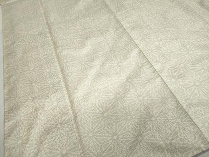 平和屋着物●本場大島紬　白大島　麻の葉文様　証紙付き　正絹　逸品　DABC2380ud