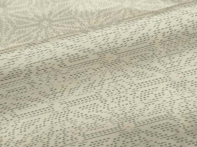 平和屋着物●本場大島紬　白大島　麻の葉文様　証紙付き　正絹　逸品　DABC2380ud