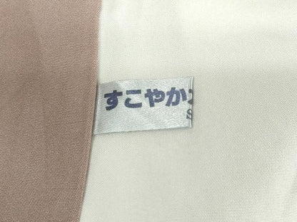 平和屋着物●染織の名門　しょうざん  生紬　氷割れ文　証紙付き　正絹　逸品　DABC2382ud