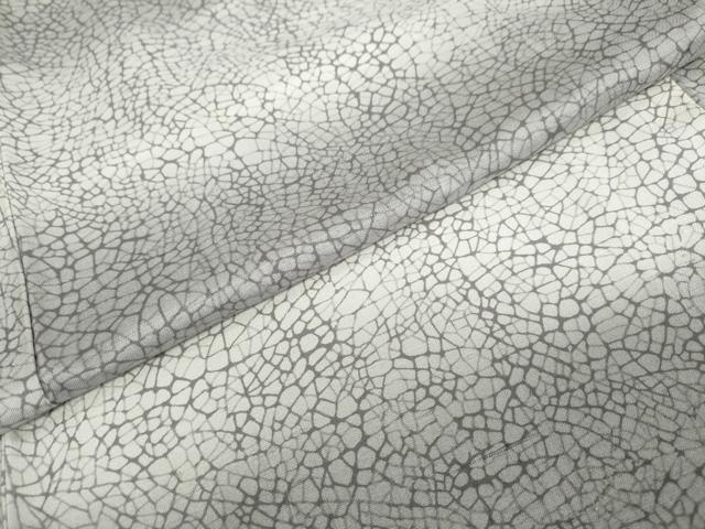 平和屋着物●染織の名門　しょうざん  生紬　氷割れ文　証紙付き　正絹　逸品　DABC2382ud