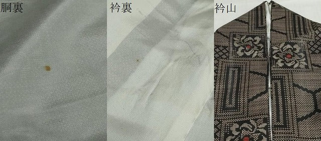 平和屋着物●本場大島紬　7マルキ　亀甲草花文　正絹　逸品　DABC2383ud