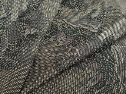 平和屋着物●本場大島紬　9マルキ　風景樹林文　正絹　逸品　DABC2390ud