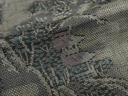 平和屋着物●本場大島紬　9マルキ　風景樹林文　正絹　逸品　DABC2390ud