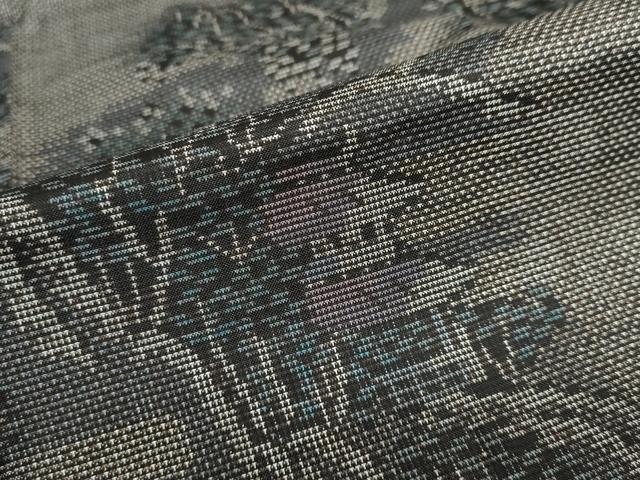 平和屋着物●本場大島紬　9マルキ　風景樹林文　正絹　逸品　DABC2390ud