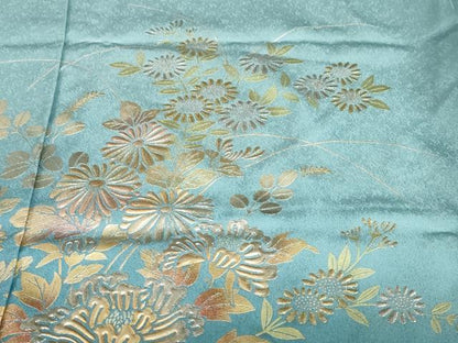 平和屋着物●金彩友禅　卓越技能者・名工・和田光正　訪問着　髙蒔絵　草花文　暈し染め　金銀彩　仮絵羽　正絹　逸品　未使用　DABC2393ud