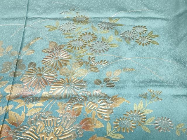 平和屋着物●金彩友禅　卓越技能者・名工・和田光正　訪問着　髙蒔絵　草花文　暈し染め　金銀彩　仮絵羽　正絹　逸品　未使用　DABC2393ud