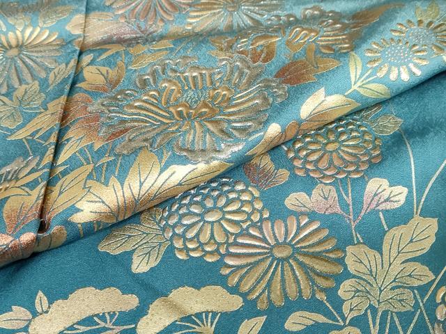 平和屋着物●金彩友禅　卓越技能者・名工・和田光正　訪問着　髙蒔絵　草花文　暈し染め　金銀彩　仮絵羽　正絹　逸品　未使用　DABC2393ud