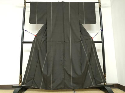 平和屋着物●本場大島紬　7マルキ　間道　正絹　逸品　DABC2396ud
