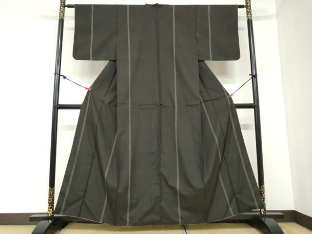 平和屋着物●本場大島紬　7マルキ　間道　正絹　逸品　DABC2396ud