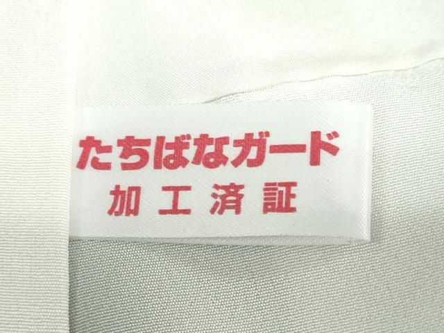 平和屋着物●上質な色無地　更紗花唐草地紋　青磁色　正絹　逸品　未使用　DABC2408ud
