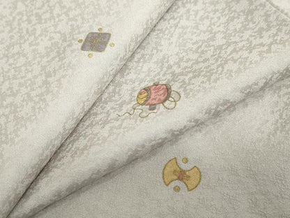 平和屋着物●上質な小紋　宝尽くし文　金彩　正絹　逸品　未使用　DABC2409ud