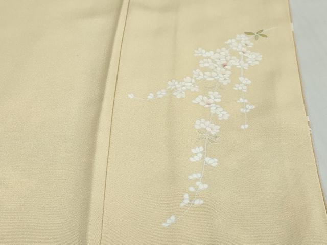 平和屋着物●訪問着　駒刺繍　枝垂れ草花文　暈し染め　金彩　正絹　逸品　DABC2410ud