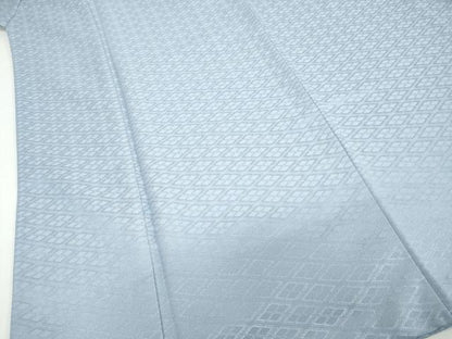 平和屋着物●男性　色紋付　羽織セット　菱地紋　秘色色　洗える着物　DABC2411ud