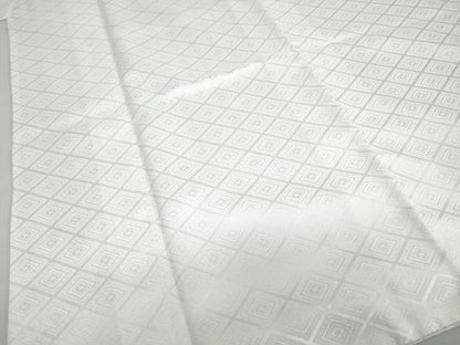 平和屋着物●男性　色紋付　長羽織セット　菱地紋　白色　キングサイズ　洗える着物　DABC2413ud