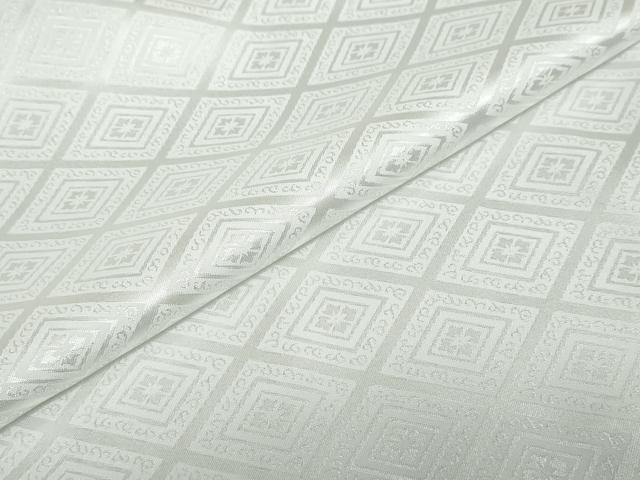 平和屋着物●男性　色紋付　長羽織セット　菱地紋　白色　キングサイズ　洗える着物　DABC2413ud