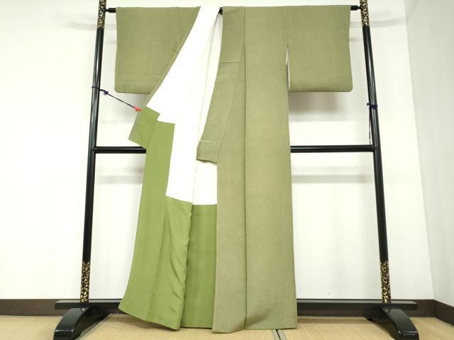 平和屋着物●江戸小紋　鮫小紋柄　鬼しぼ縮緬　正絹　逸品　DABC2419ud