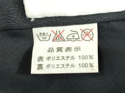 平和屋着物●男性　色無地　黒色　キングサイズ　洗える着物　DABC2422ud