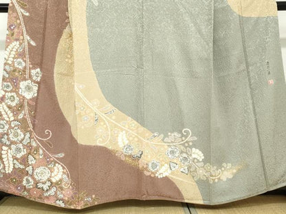 平和屋着物●吉乃一廉　幻の辻が花　訪問着　辻が花　金彩　正絹　逸品　DABC2429ud