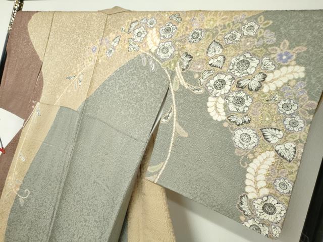 平和屋着物●吉乃一廉　幻の辻が花　訪問着　辻が花　金彩　正絹　逸品　DABC2429ud