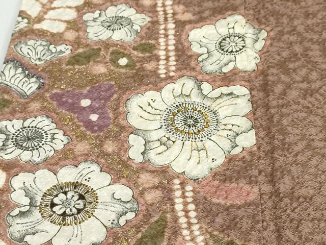 平和屋着物●吉乃一廉　幻の辻が花　訪問着　辻が花　金彩　正絹　逸品　DABC2429ud