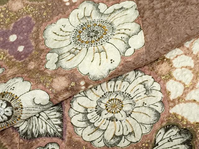 平和屋着物●吉乃一廉　幻の辻が花　訪問着　辻が花　金彩　正絹　逸品　DABC2429ud