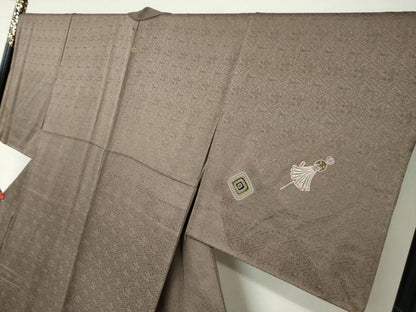 平和屋着物●京縫　月聖子　訪問着　総刺繍　吉祥文　金糸　金通し地　正絹　逸品　DABC2431ud