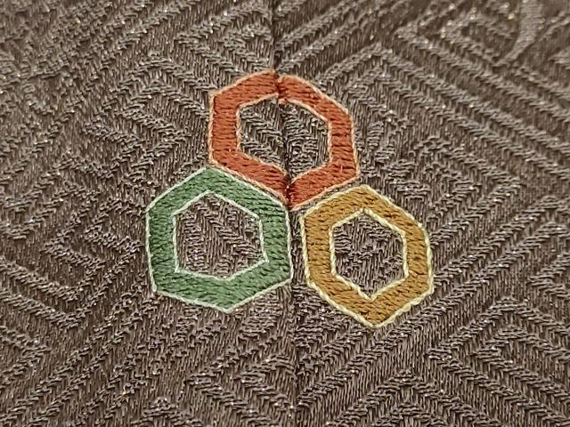 平和屋着物●京縫　月聖子　訪問着　総刺繍　吉祥文　金糸　金通し地　正絹　逸品　DABC2431ud