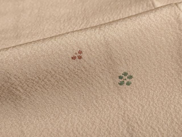 平和屋着物●本加賀友禅作家　柿本市郎監修　小紋　舞花文　小田急百貨店扱い　正絹　逸品　DABC2435ud