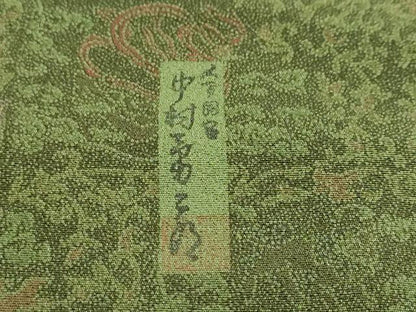 平和屋着物●重要無形文化財　人間国宝　中村勇二郎　江戸小紋　国宝平等院梵鐘　反端付き　正絹　逸品　未使用　DABC2436ud