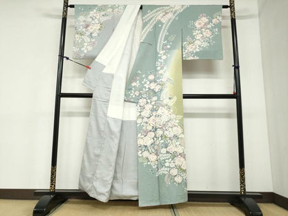 平和屋着物●訪問着　絞り　辻が花　暈し染め　そごう百貨店扱い　正絹　逸品　DABC2448ud
