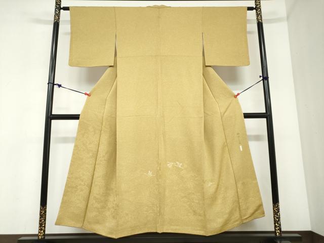 平和屋着物●本加賀友禅作家　押田正義監修　色留訪問着　飛鶴御所車草花文　正絹　逸品　未使用　DABC2450ud