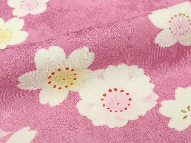 平和屋着物●豪華振袖　舞花文　暈し染め　金彩　正絹　逸品　DABC2451ud