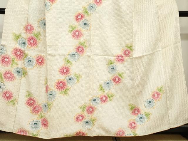 平和屋着物●訪問着　総絞り　草花文　正絹　逸品　DABC2453ud