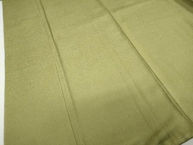平和屋着物●上質な色無地　作家物　本草木染　抹茶色　反端付き　正絹　逸品　未使用　DABC2457ud