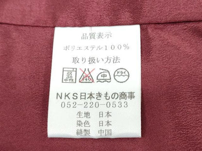 平和屋着物●小紋　草花間道　洗える着物　未使用　DABC2459ud