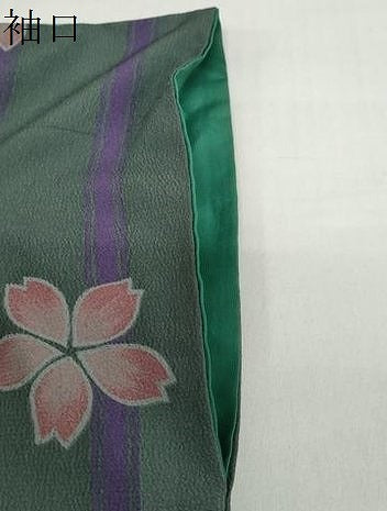 平和屋着物●小紋　舞桜文　洗える着物　DABC2460ud