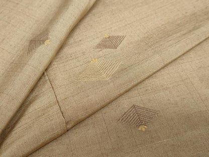 平和屋着物●上質な紬　松葉文　正絹　逸品　DABC2465ud