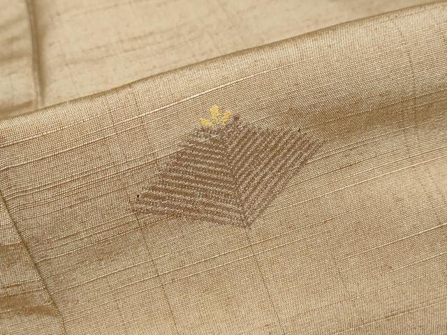 平和屋着物●上質な紬　松葉文　正絹　逸品　DABC2465ud
