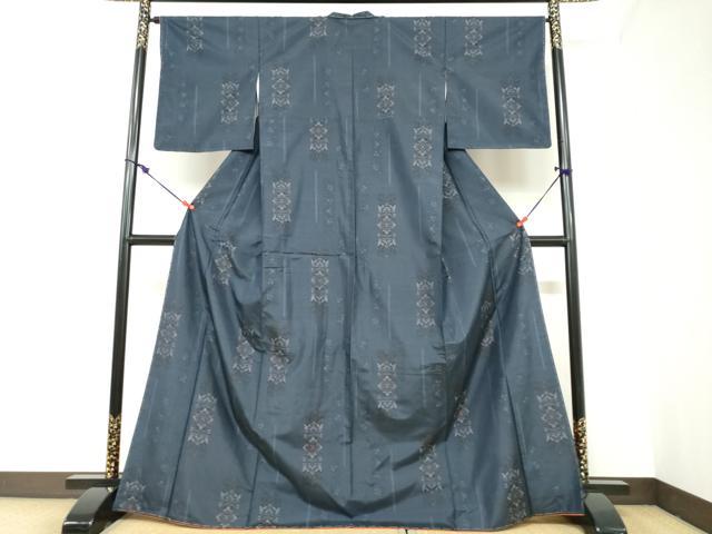 平和屋着物●本場大島紬　洋花文　さが美扱い　正絹　逸品　未使用　DABC2468ud